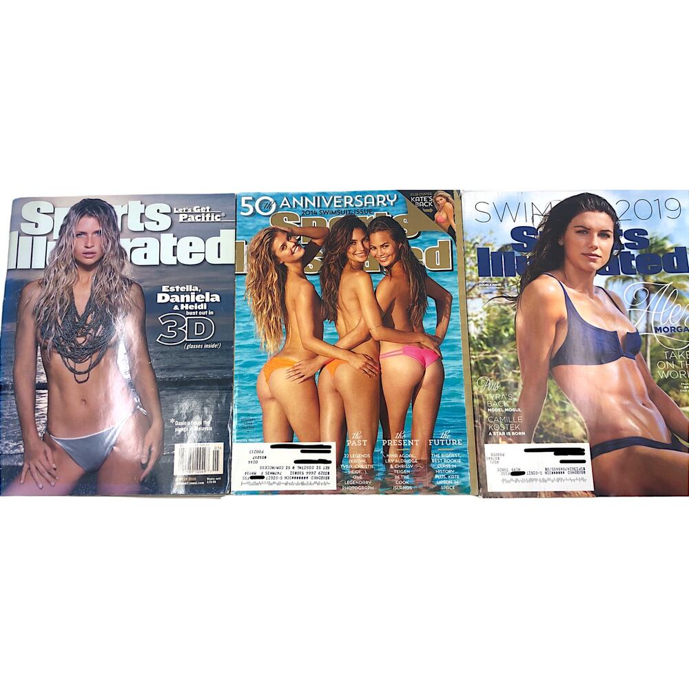 Sports Illustrated Swimsuit Edition Magazines [Lot of 3] ft. Heidi Klum, USWNT